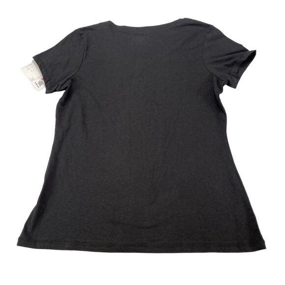 Iowa Hawkeyes Shirt Top Women's Medium Black Hanes Sports V Neck Tee Shirt - Picture 2 of 10